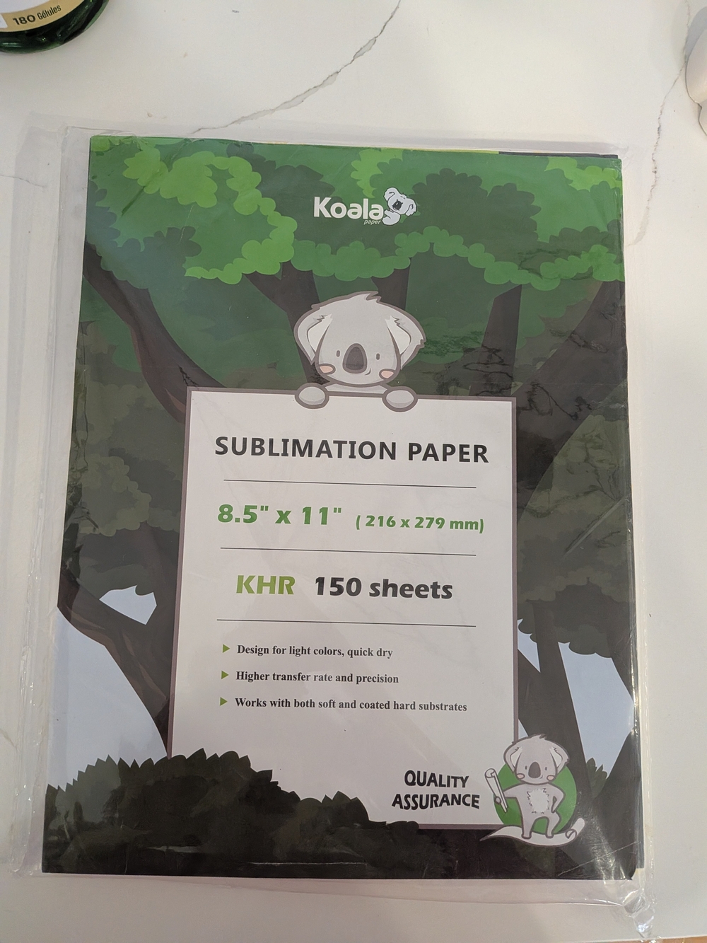 60 plus sheets Koala Sublimation Paper 8.5" x 11" for sublimations printing